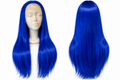 26 Inch Wide Blue Synthetic Lace Front Wig – Long Straight Hair