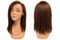 100% Human Hair Lace Front Wig – Medium Brown, Straight