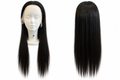 Long Black Straight Lace Front Wig Middle Part – Human Hair