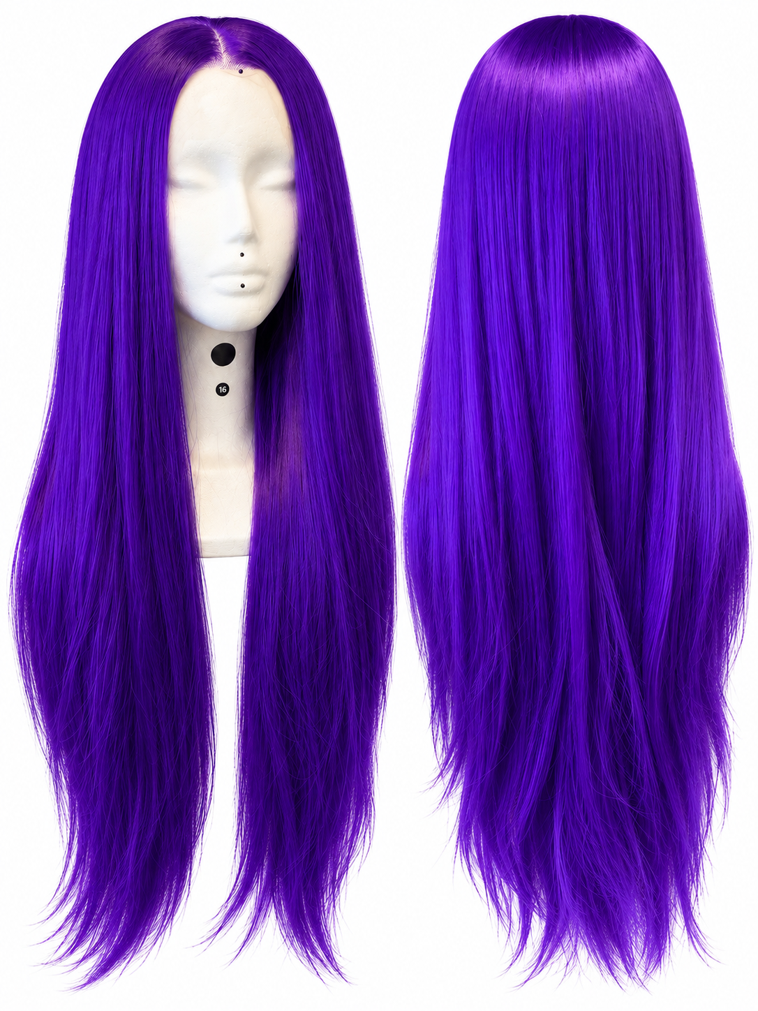 26 Inch Long Purple Synthetic Lace Front Wig – Straight Hair