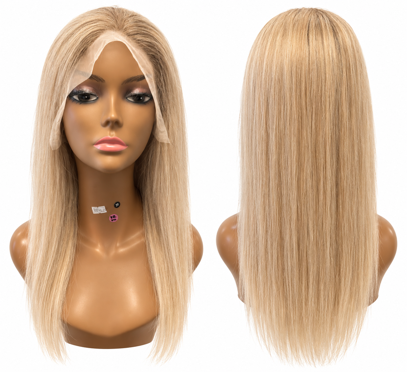 Blonde Human Hair Lace Front Wig – Straight Long Bob