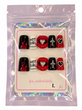 Red & Black Hot Girl Bling Press-On Nail Set
