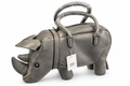 Gray Rhinoceros Animal-Shaped Handbag