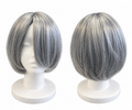 Silver Gray Short Bob Wig – Synthetic Hair