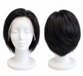 Short Black Bob Lace Front Wig – Human Hair
