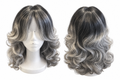 Gray Wavy Layered Wig – Synthetic Hair