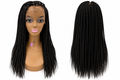 Long Black Braided Synthetic Lace Front Wig – Box Braids