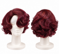 Short Burgundy Curly Synthetic Wig