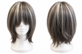 Gray Short Layered Bob Wig – Synthetic Hair