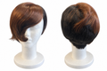 Short Brown Side-Swept Bob Wig – Synthetic Hair