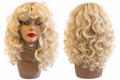 Long Blonde Curly Wig – Synthetic Hair