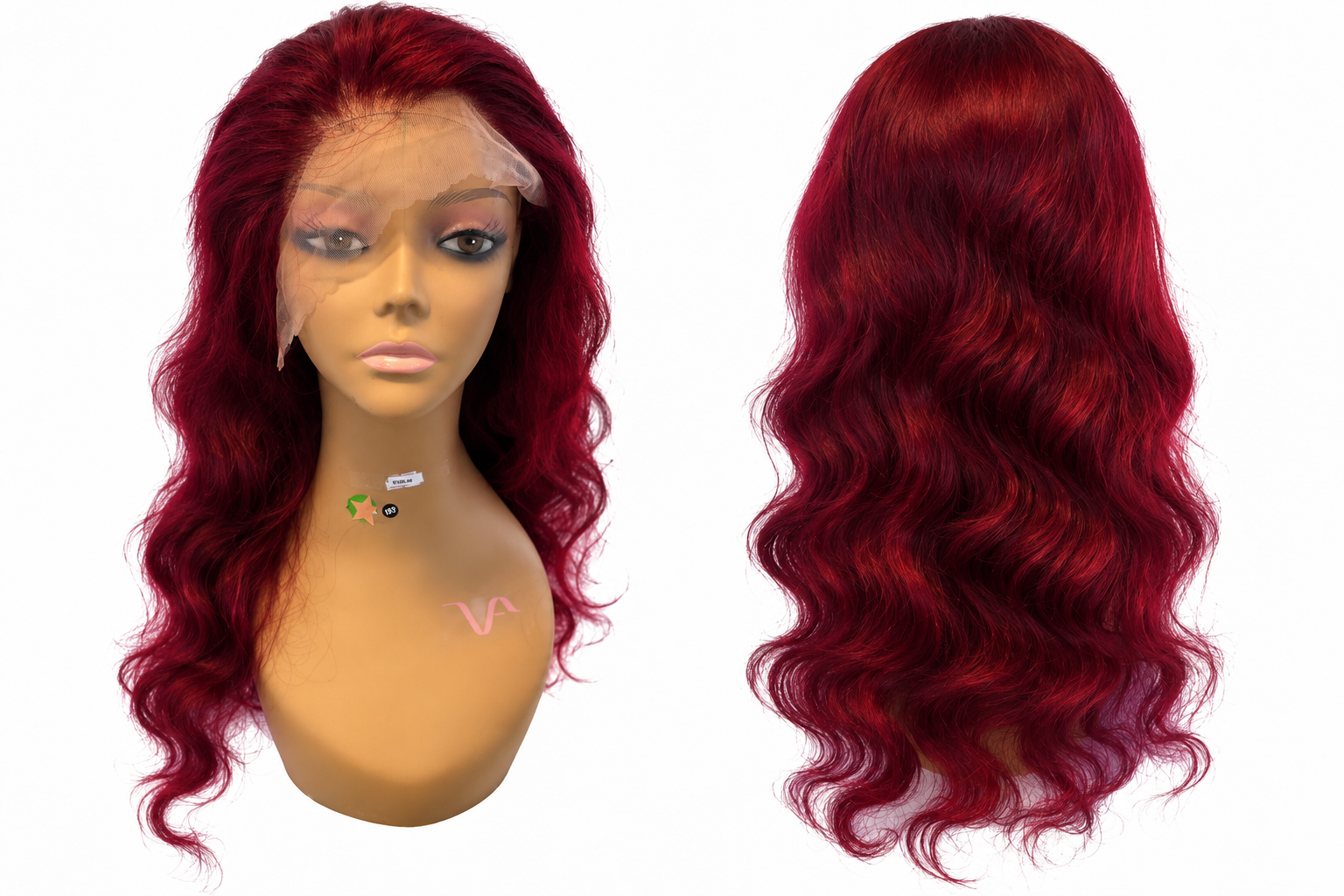 Burgundy Wine Red Human Hair Lace Front Wig