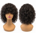 Black Curly Human Hair Wig – Short Layered Curly Style