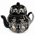 Black & White Skull Teapot Handbag