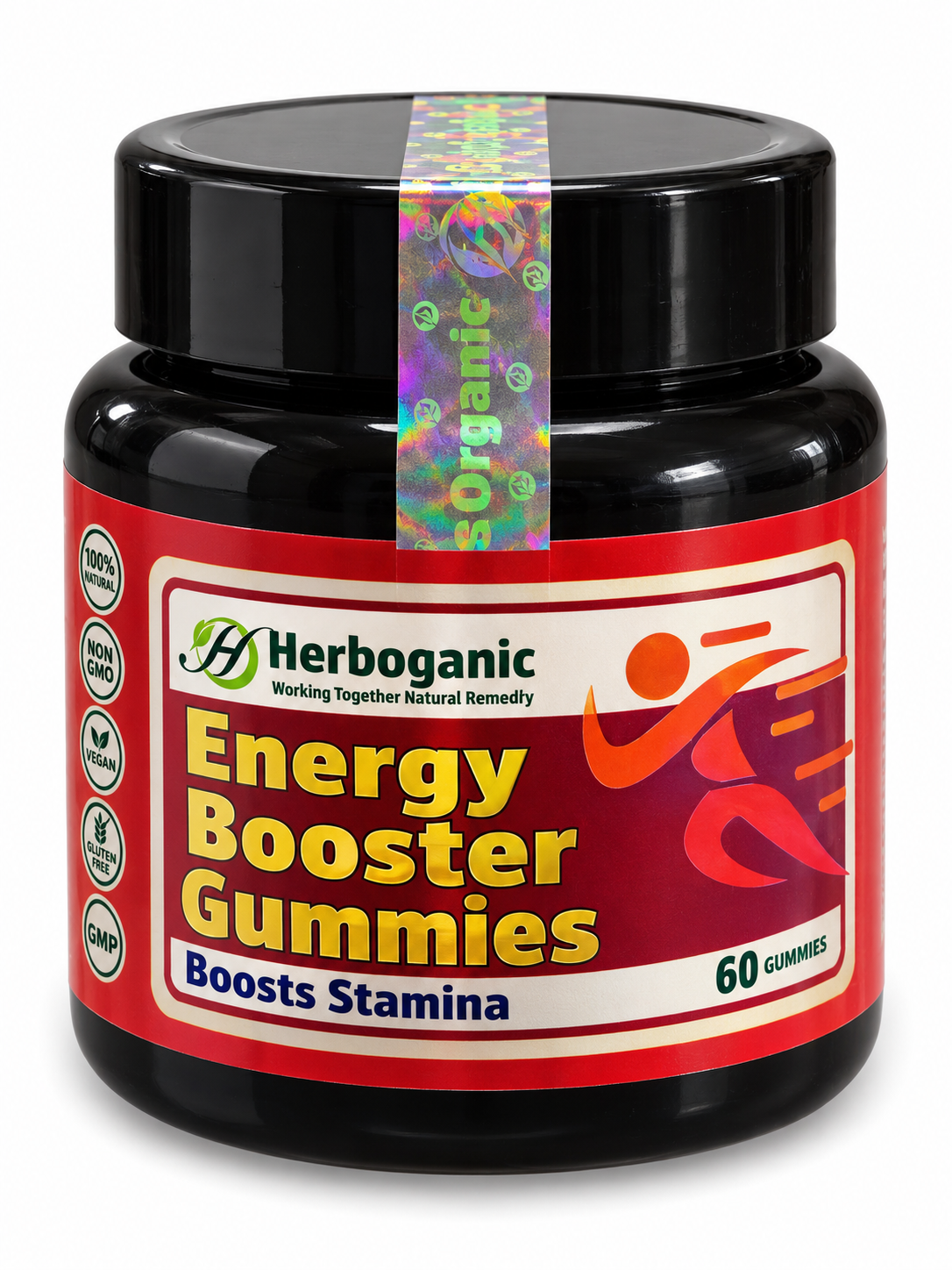 Herborganic Energy Booster Gummies – 60 Count