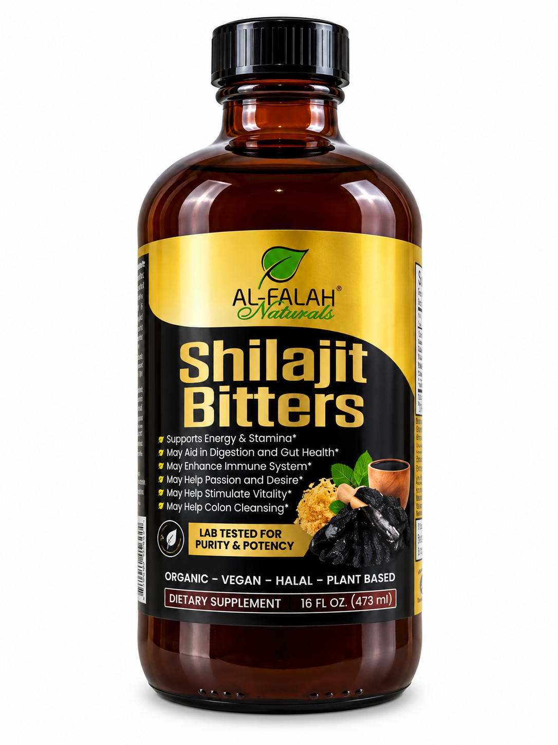 Al-Falah Naturals Shilajit Bitters – 16 oz