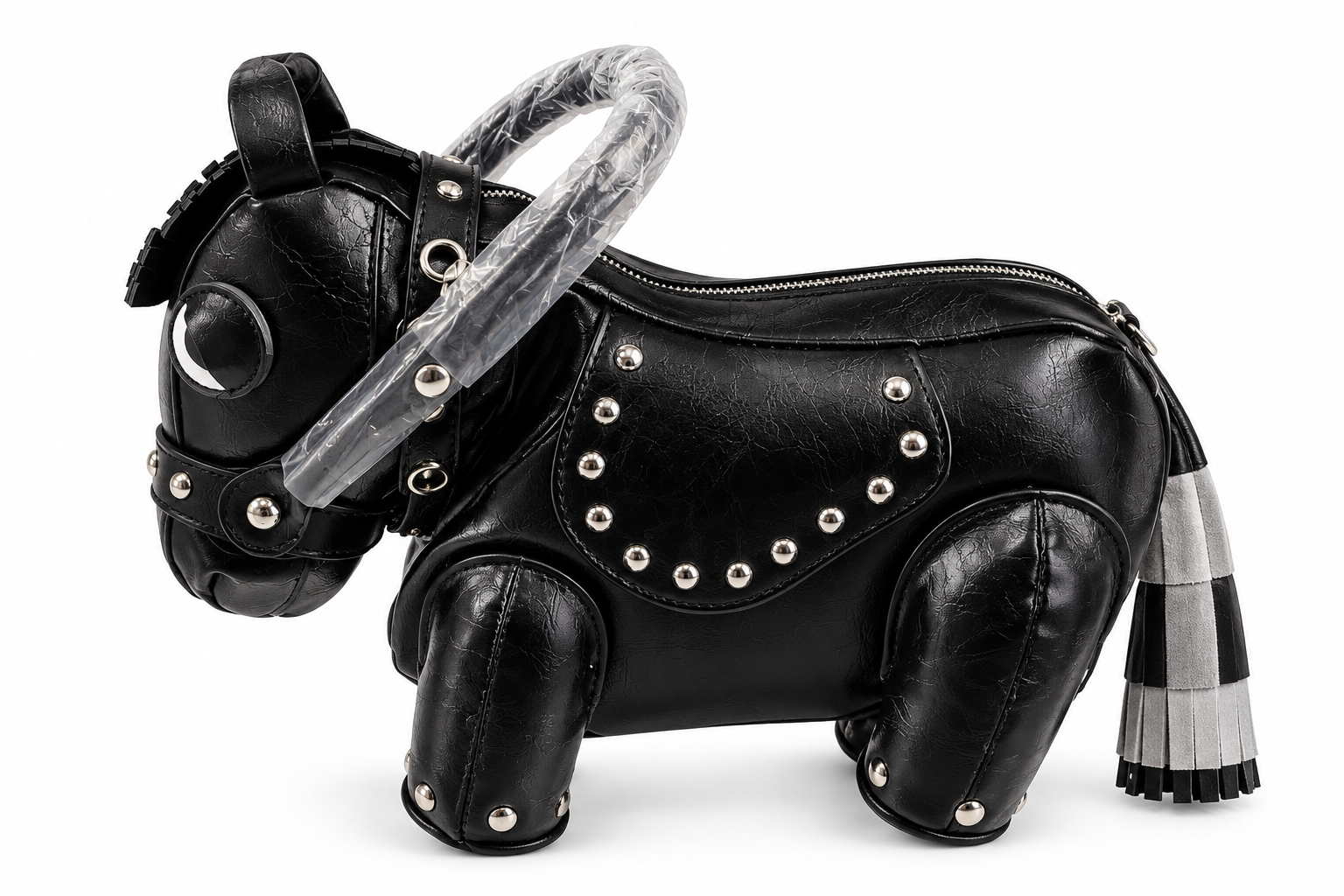 Black Rhinoceros Animal-Shaped Handbag
