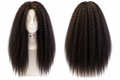 Long Natural Black Kinky Wavy Wig – Synthetic Hair