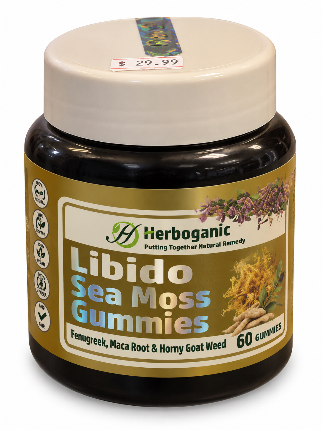 Herborganic Libido Sea Moss Gummies – 60 Count