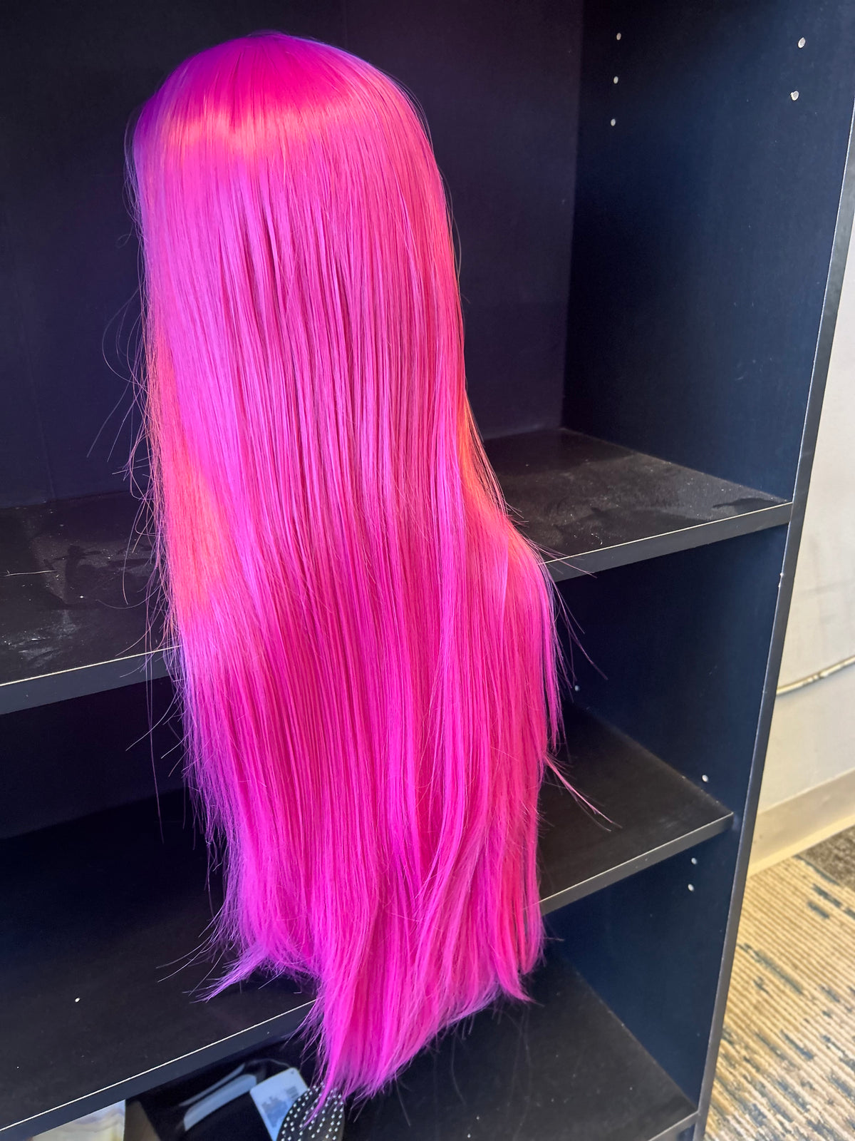 26” Pink Straight Synthetic Lace Front Wig