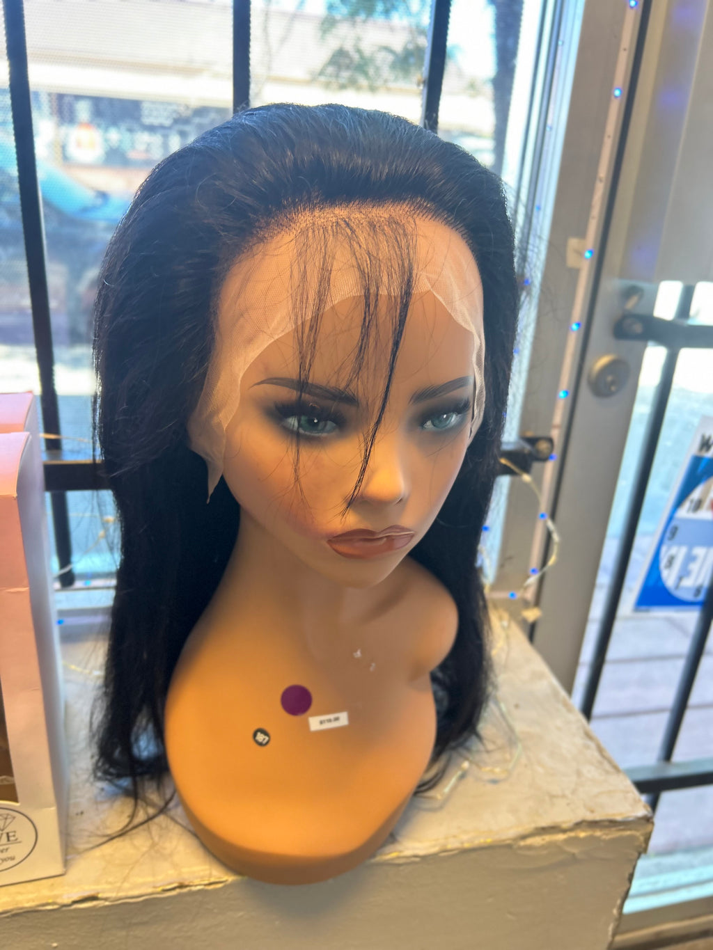 24” Black Lace Front Wig – Long Layered Style