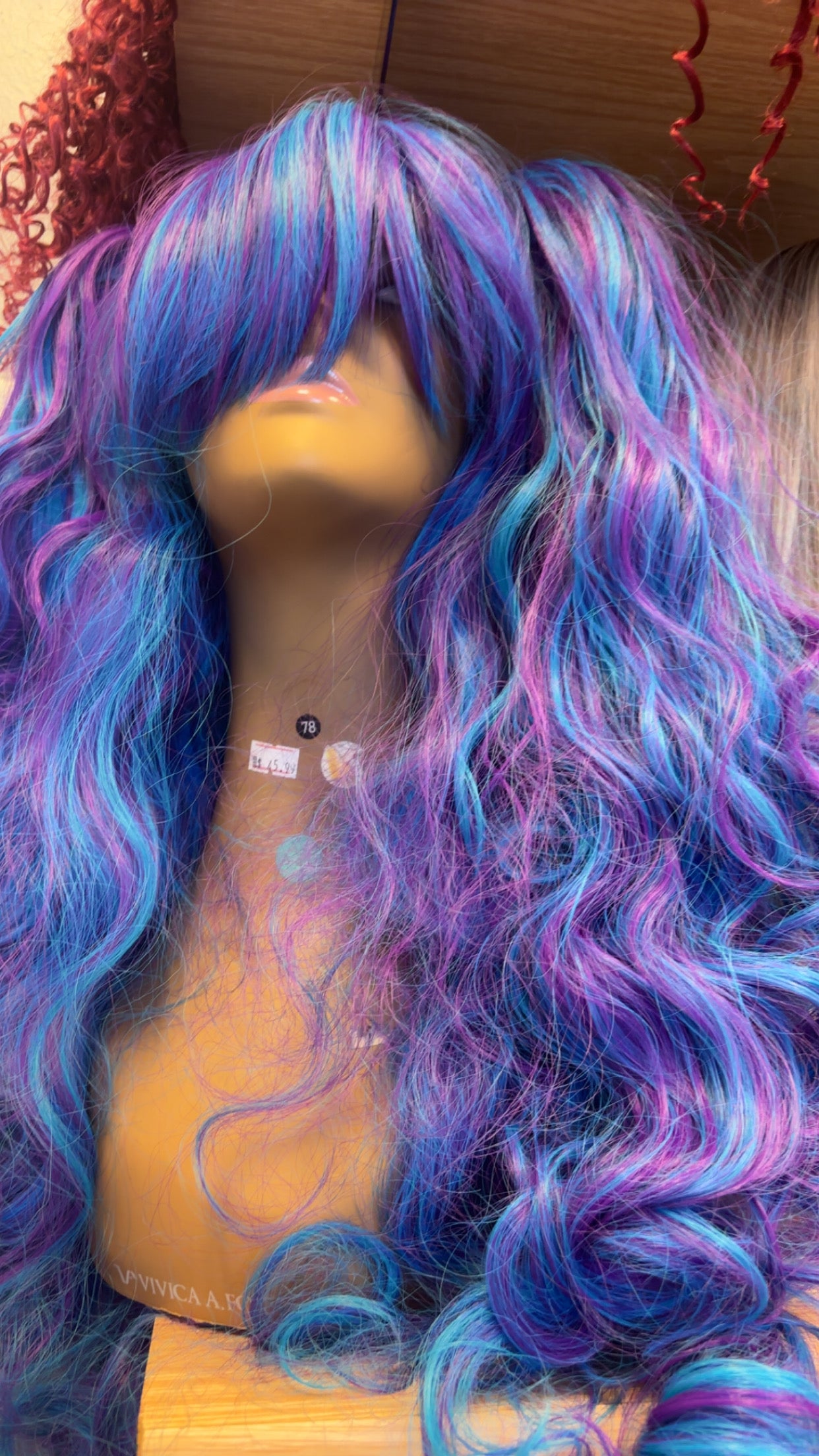 Wig purple/ blue 78