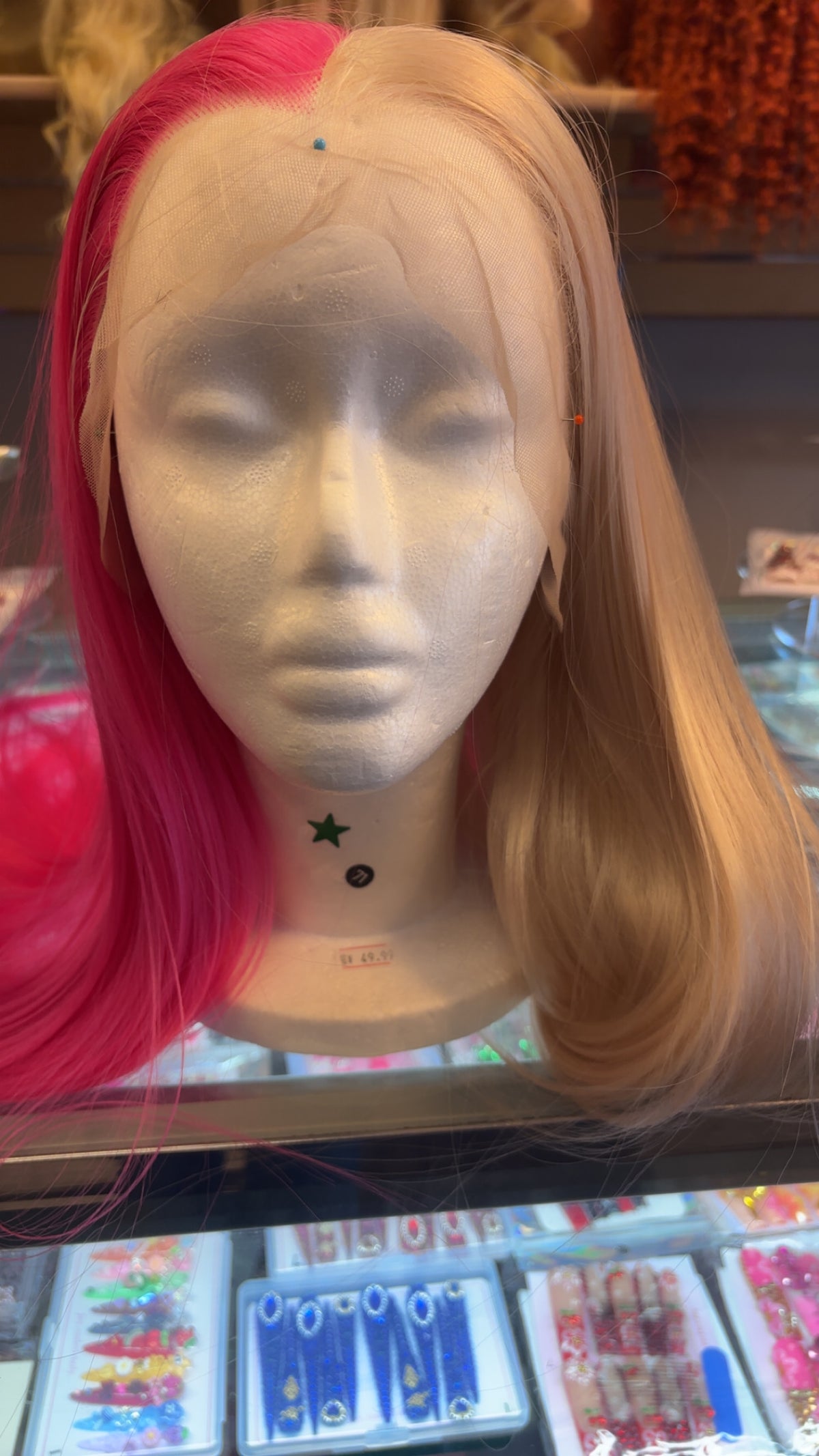 Half blonde half pink 71